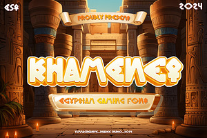 Khamenet - Egyptian Gaming Font, a Font by Dhabee