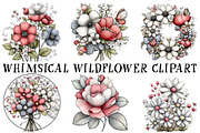 Whimsical Wildflower Clipart, an Illustration by OK Design (Thumbnail 2 of 6)