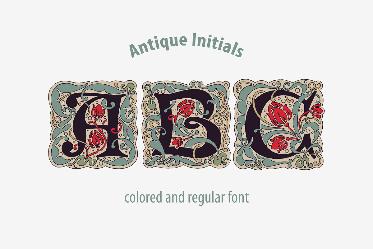 Antique Initials font
