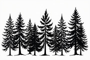 Majestic pine trees silhouette, an Illustration by Amazin_art (Thumbnail 10 of 11)