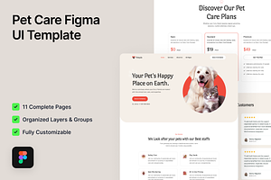 Petopia - Pet Care Figma Template