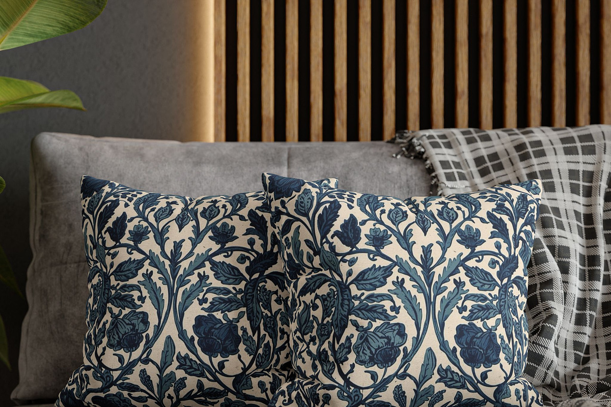William Morris Blue Floral Pattern, a Pattern Graphic by elfy creative (Photo 1 of 3)