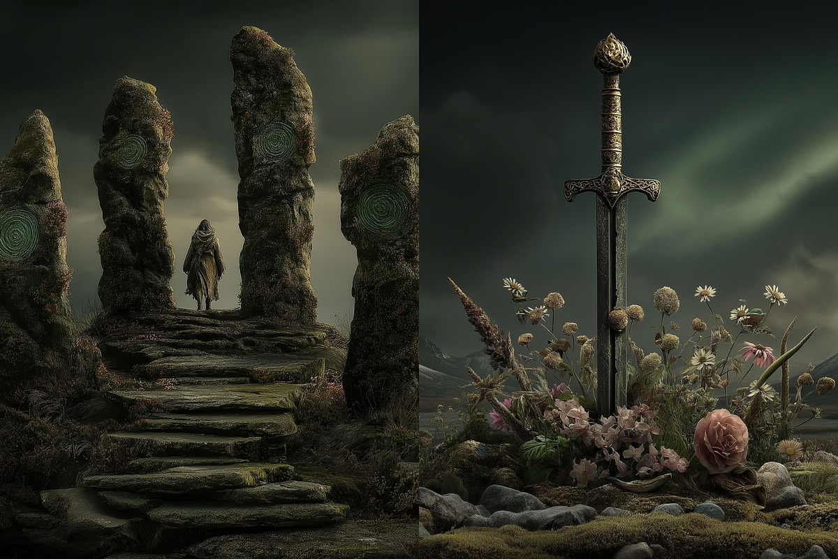 30 Nordic Fantasy Backgrounds, a Decorative Illustration by Incomelion (Photo 9 of 13)