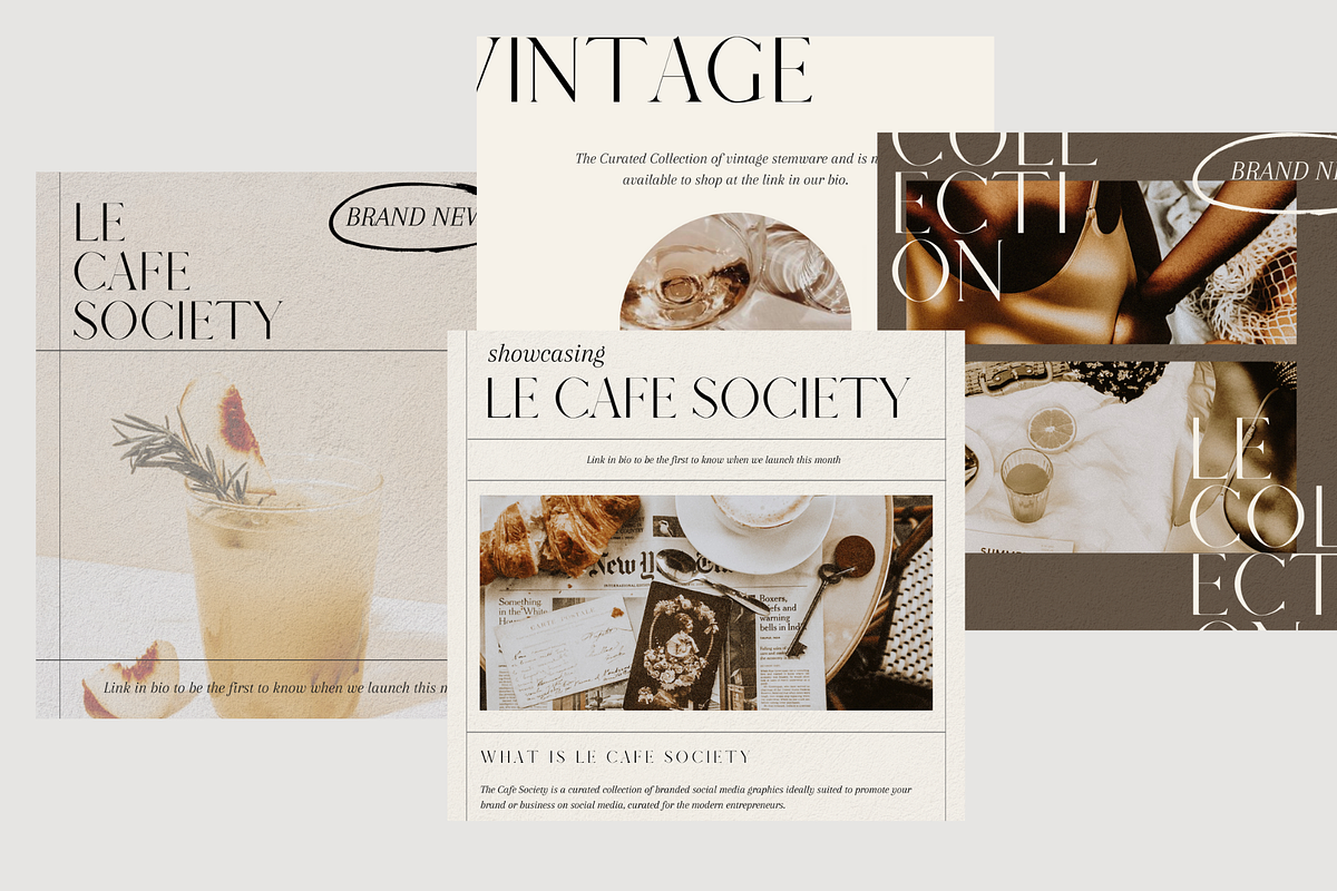 Cafe Society Social Media Templates, a Social Media Template by Le Maison Bohem (Photo 9 of 11)