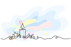 Merry Christmas decoration. Wavy, a Decorative Illustration by Valenty