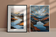 Abstract Mountain Lake Illustration, a Decorative Illustration by Housui Patterns (Thumbnail 12 of 12)