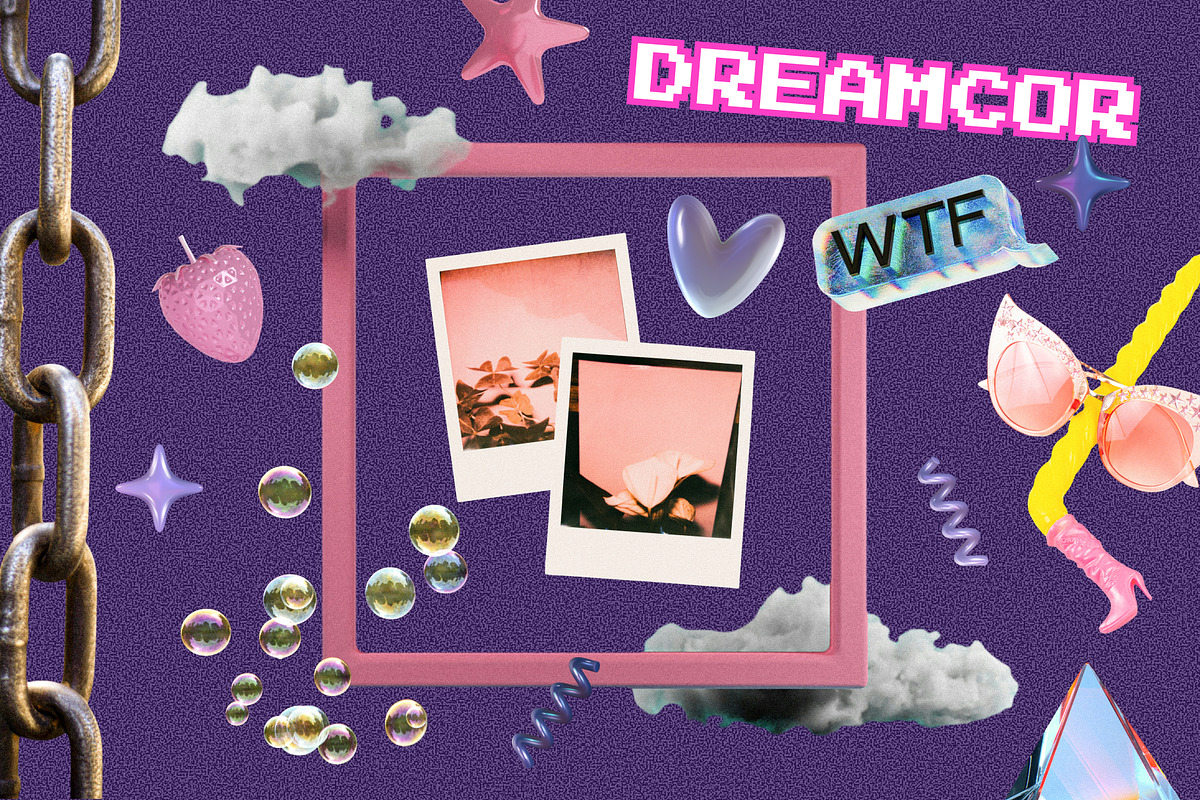 Y2K Glow & Dreamy Objects Pack, an Object Graphic by Anzhelika (Photo 2 of 10)