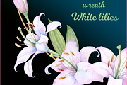 Watercolor clipart white lilies, an Illustration by EshaStudio (Thumbnail 10 of 11)