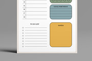 Daily Planner Productivity Template, a Stationery Template by MightyDesign (Thumbnail 5 of 8)