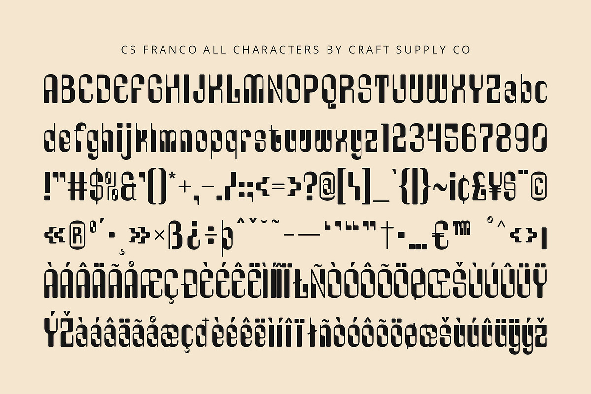 CS Franco – Display Font, a Sans Serif Font by Craft Supply Co. (Photo 8 of 8)