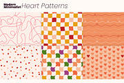 Modern Minimalist Heart Patterns, a Pattern Graphic by moja doodle (Thumbnail 4 of 8)