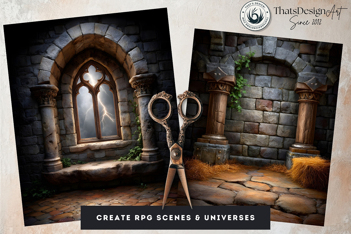 Medieval Fantasy Backgrounds & Frame, a Background Graphic by ThatsDesignArt (Photo 8 of 10)