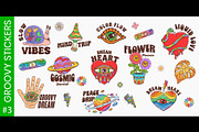 Retro Y2K groovy funky stickers, an Object Illustration by Buch&Bee (Thumbnail 3 of 3)