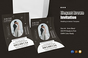 Elegant Brown Wedding Invitation, an Invitation Template by Esensifiksi.studio (Thumbnail 1 of 2)