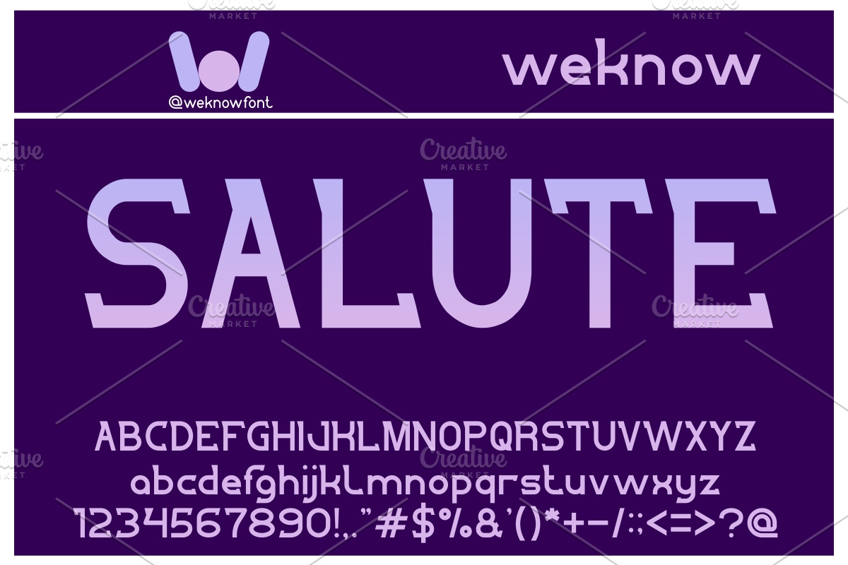 Salute font, a Font by weknow (Photo 1 of 5)