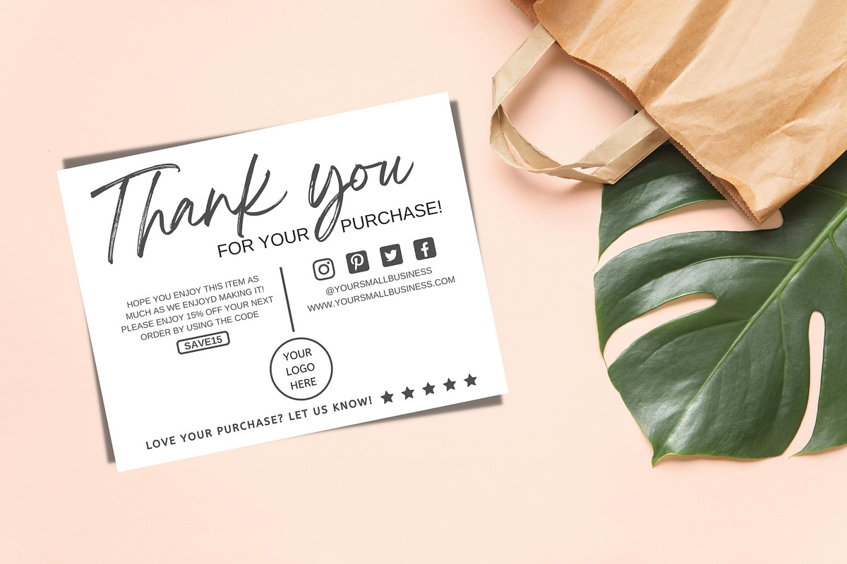 Thank You Card For Small Business, a Flyer Template by Oskar Wantopi (Photo 5 of 6)