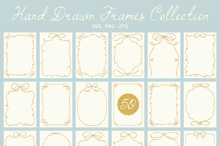 Whimsical Frames & Bows SVG Bundle, an Object Graphic by Ayya Studio