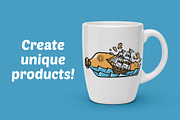 the view of the ship in the bottle, an Object Illustration by gunaonedesign (Thumbnail 2 of 4)