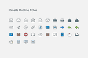 34 Email Vector Outline Color Icon, an Outline Icon by Those Icons (Thumbnail 2 of 2)