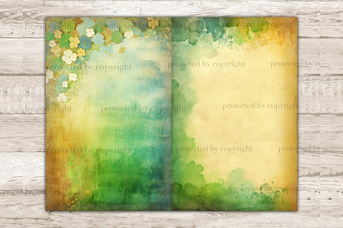 St. Patrick's Day Junk Journal Page, a Seasonal Illustration by GlamArtZhanna (Photo 8 of 10)