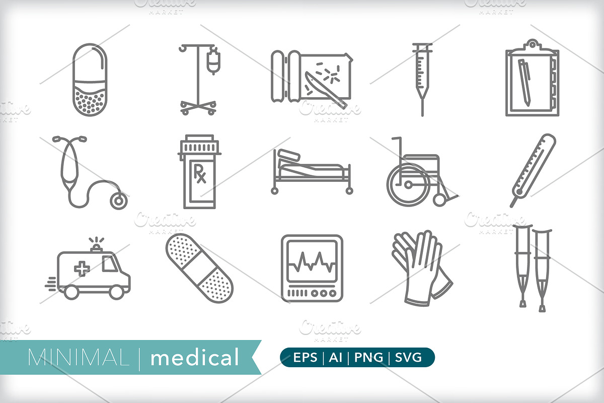 Health 6-pack icon bundle, an Outline Icon by Picture Window (Photo 3 of 8)