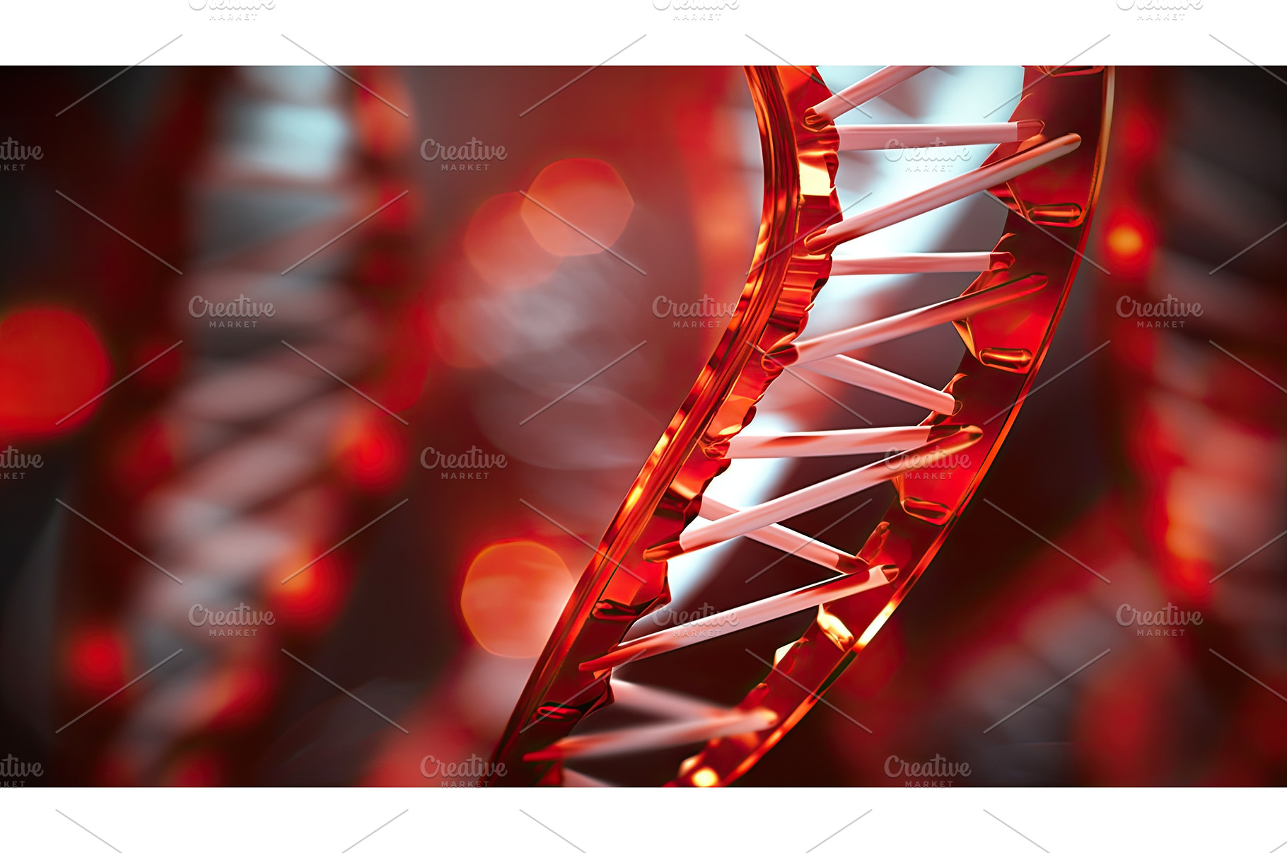 mutation red dna ai generated, a Health & Medical Photo by pikepicture