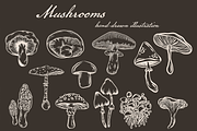 Mushrooms Stamps - Procreate Brushes, a Brush Add-On by MakeMyPlaceDesign (Thumbnail 2 of 2)