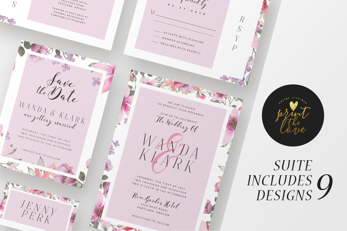 Wedding Invitation Suite - Wanda, an Invitation Template by Print The Love Boutique (Photo 9 of 10)