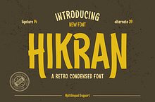Hikran | Retro Condensed Font