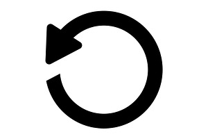 Reset solid icon, a Solid Icon by Web Incredible