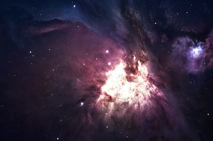 Nebula and stars in deep space glowing mysterious universe elements of this, an Abstract Photo by Vadim Sadovski