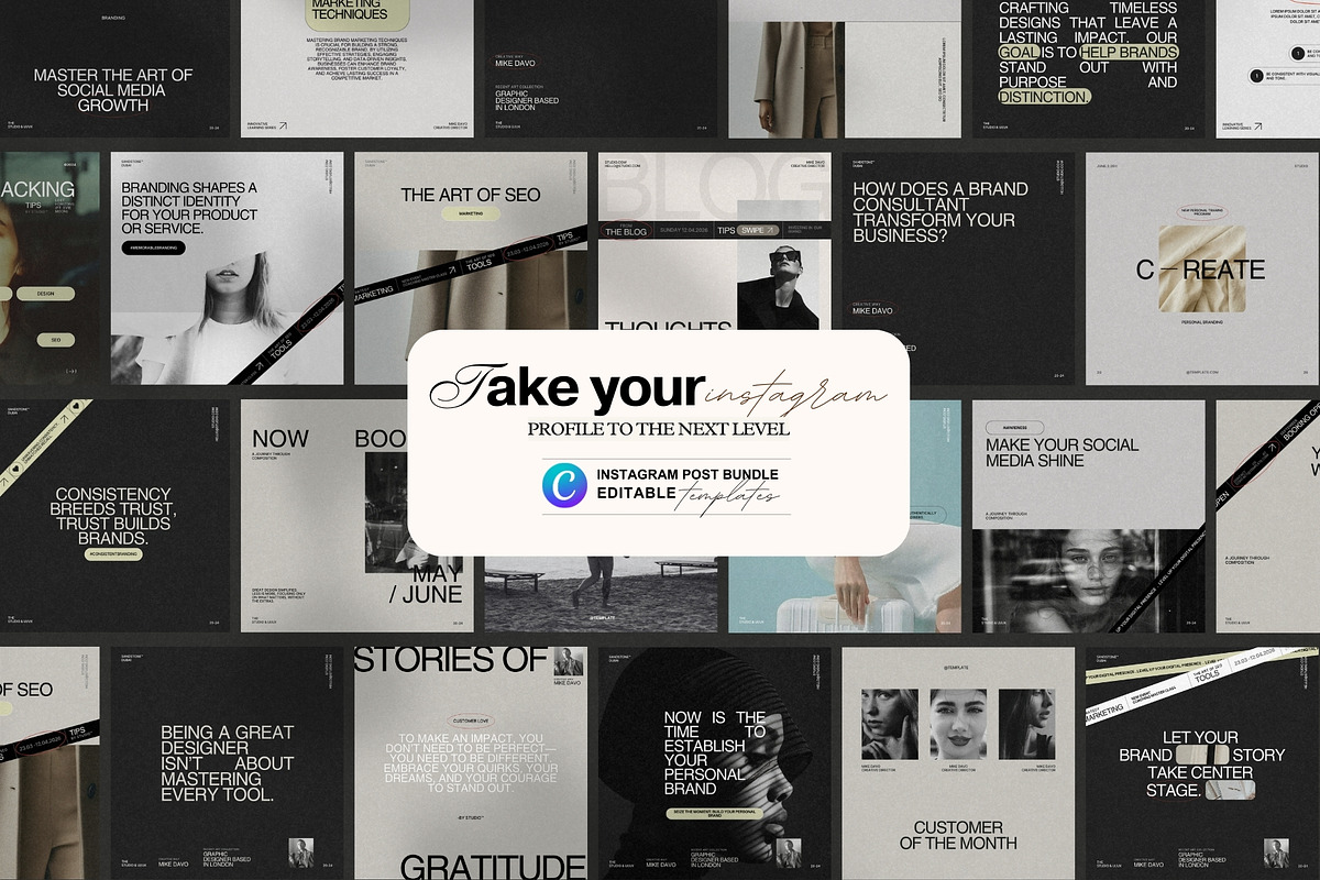 Luxury Canva Social Media Pack, a Social Media Template by Prapti Design (Photo 5 of 9)