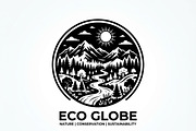 60 Eco Globe Landscape Silhouette, a Technology Illustration by Amazin_art (Thumbnail 37 of 44)