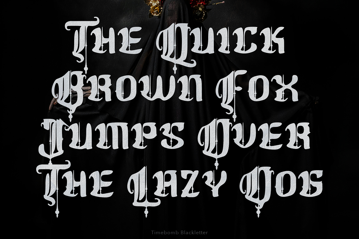 Timebomb Blackletter, a Blackletter Font by madeDeduk (Photo 11 of 14)