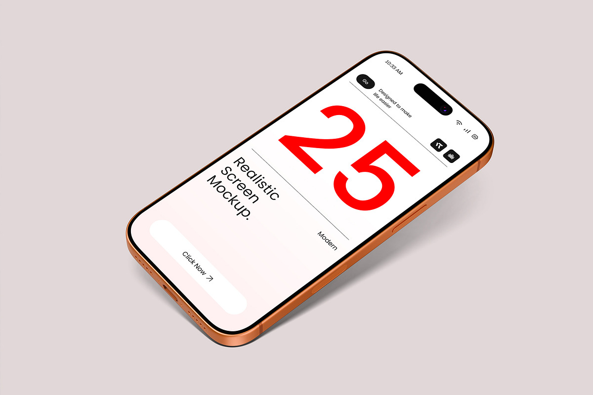 iPhone Screen Device Mockup Bundle, an iPhone Mockup by graphypix (Photo 12 of 14)
