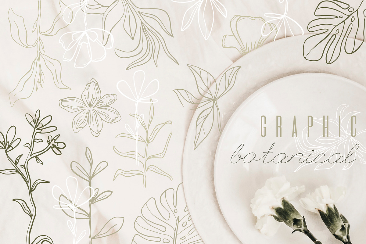 One line graphic botanical, a Decorative Illustration by Moonflora (Photo 2 of 7)