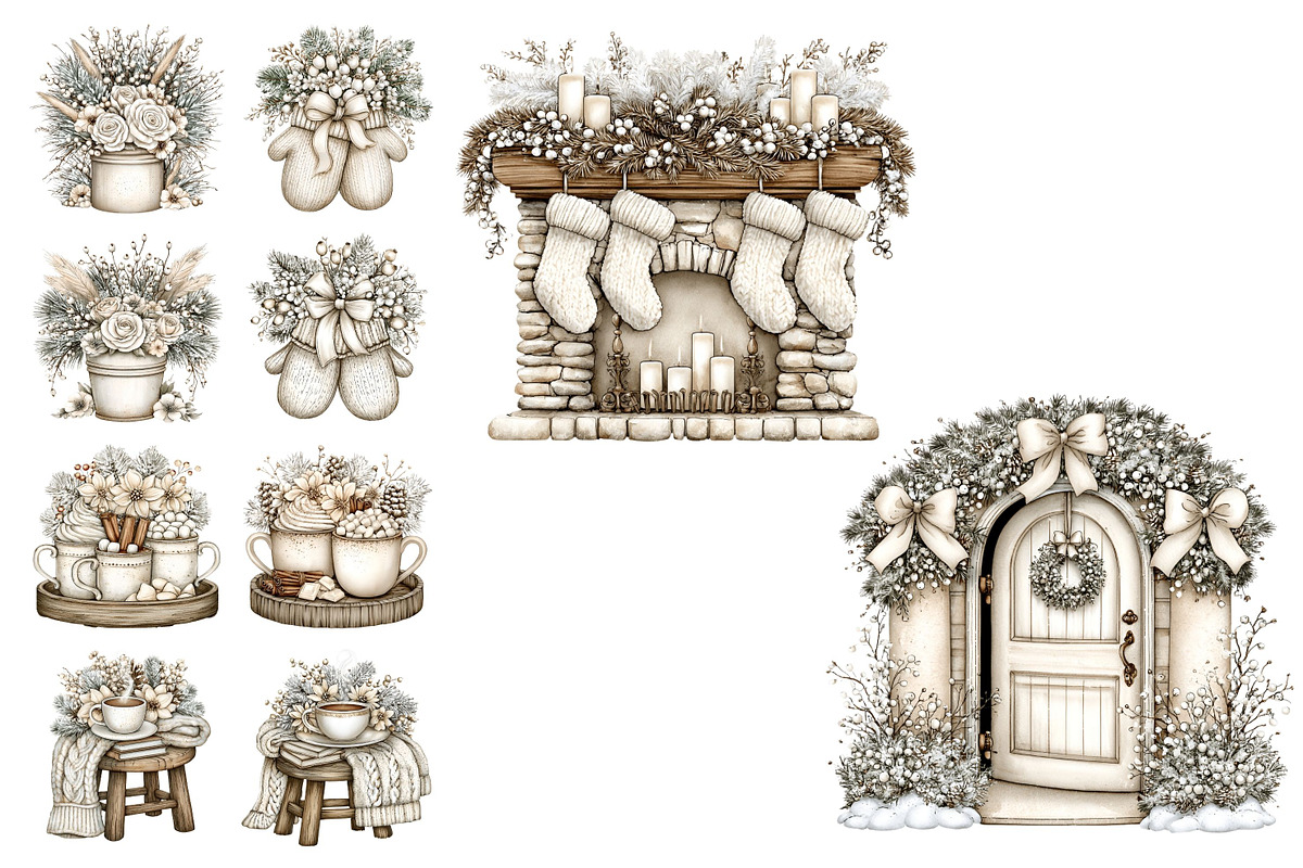 Cozy Winter Watercolor Clipart, a Seasonal Illustration by Nicolle's Colorful Art (Photo 8 of 8)