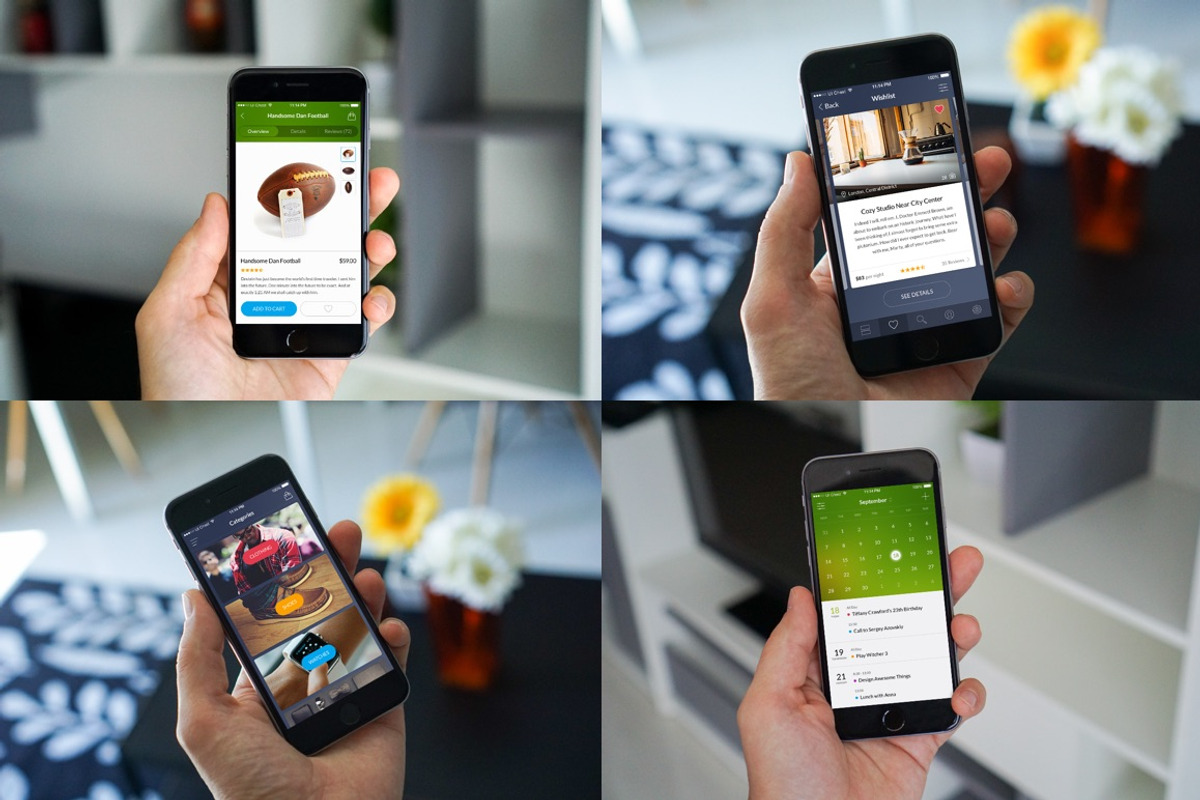 20 iPhone & Macbook Mockups, an iPhone Mockup by UI Chest (Photo 3 of 9)
