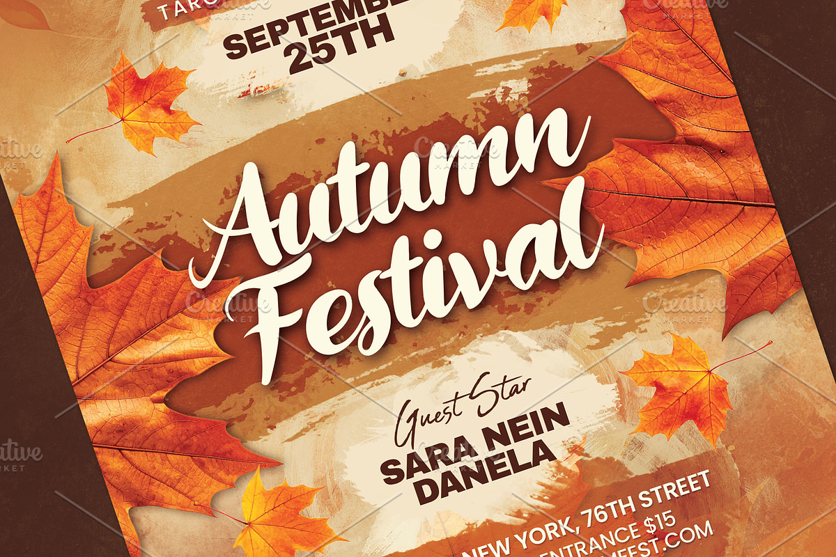 Autumn Festival Flyer Template, a Flyer Template by Tarommir (Photo 4 of 4)