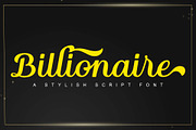 Billionaire - A Stylish Script Font, a Script Font by Doehantz Studio (Thumbnail 1 of 8)