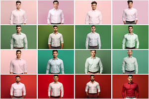 Man Shirt Mockup Picture Bundle