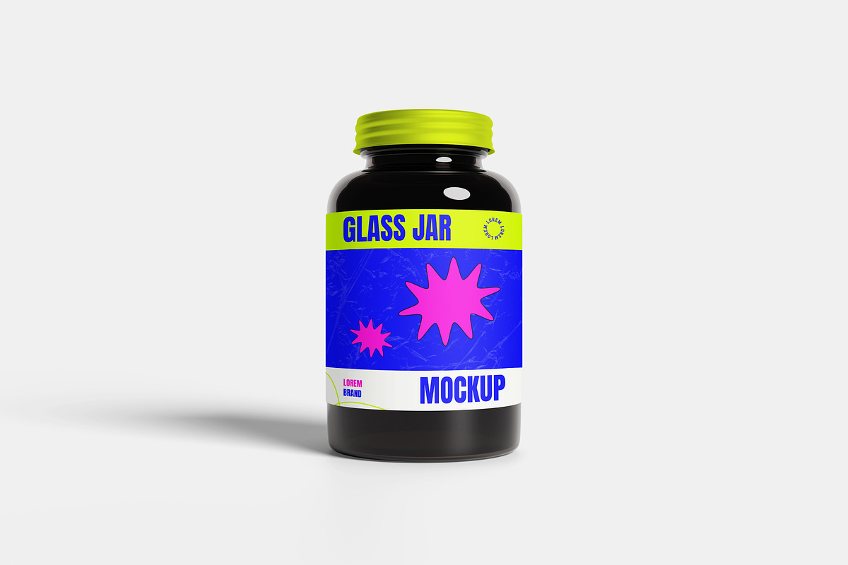 Glass Jar Mockup, a Packaging Mockup by Hazzpro_Std (Photo 2 of 5)
