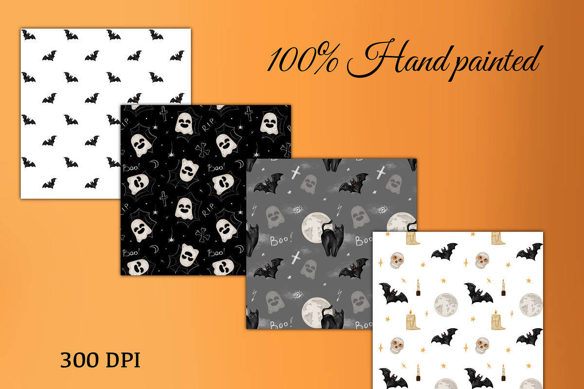Cute Halloween Patterns Set, a Pattern Graphic by ZabolotnaArt (Photo 4 of 6)