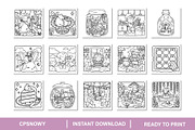 Cute&Cozy Bundle Coloring Pages, an Object Graphic by CpSnowy (Thumbnail 2 of 4)