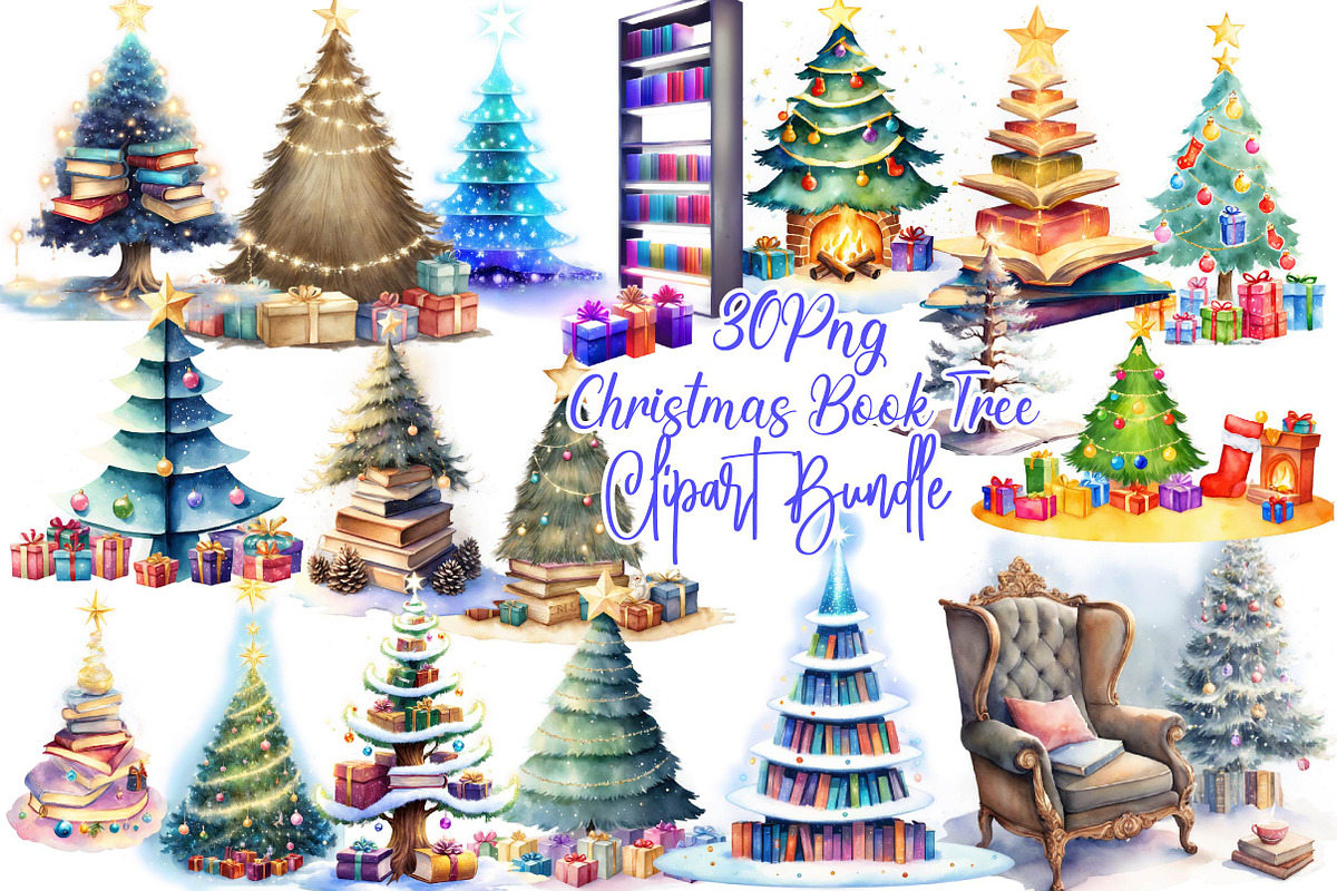 Christmas Book Tree, an Illustration by Wow Magic (Photo 1 of 4)