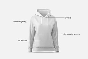 Woman's Hoodie Mockup, a Hoody Mockup by RamStudio2