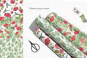 Tropic flower watercolor clip art, a Decorative Illustration by Nastya Che (Thumbnail 5 of 9)