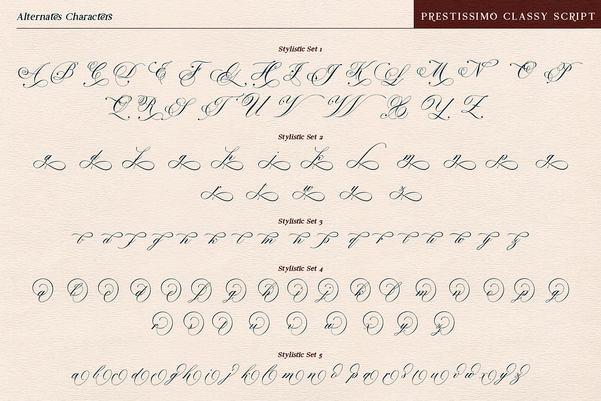 Prestissimo Classy (20% 0FF), a Script Font by Burntilldead (Photo 18 of 23)