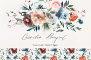 Garden Bouquet Watercolour Florals, a Decorative Illustration by whiteheartdesign (Thumbnail 1 of 7)