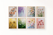 Textural Floral Wall Art Collection, an Illustration by PrintablesByFranklyn (Thumbnail 3 of 10)